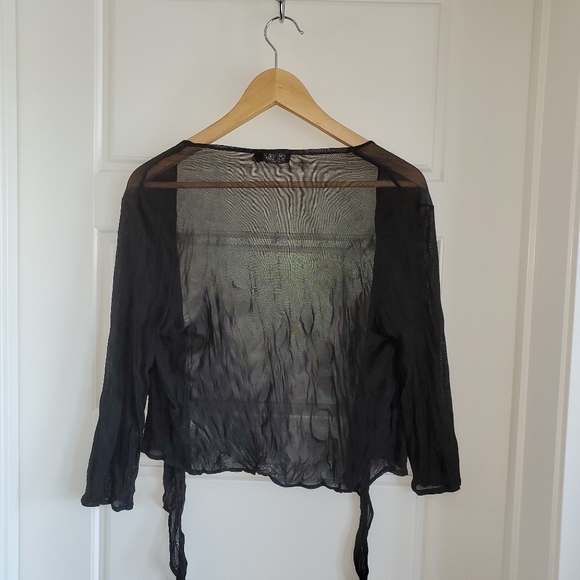 Miss Nikki black sheer shrug size large - Picture 3 of 6